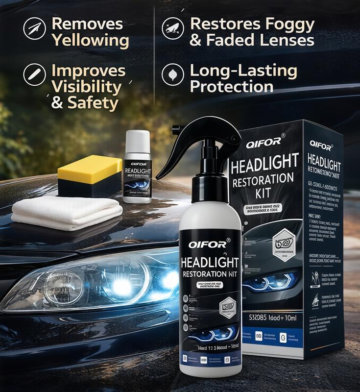 🚘 Komplet za obnovo leč žarometov – obnovite jasnost zamegljenih in porumenelih leč žarometov 💡