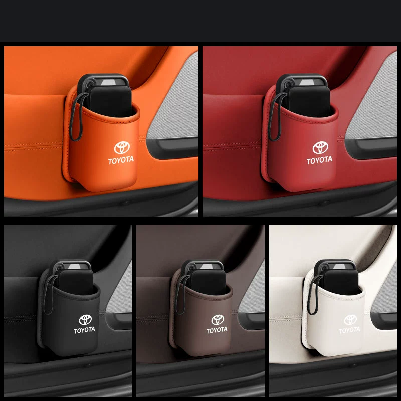 Organizador de portavasos de cuero para coche-ES