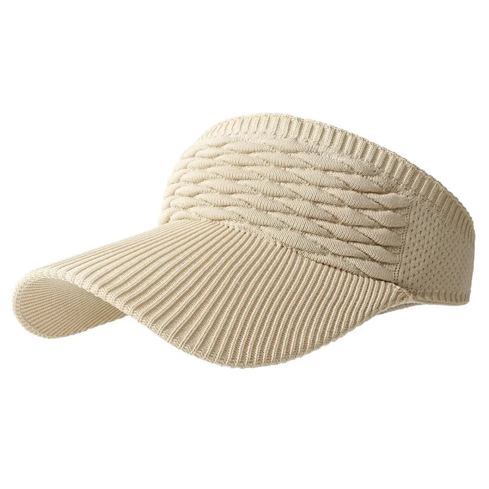 ☀️🧢 Daszek z otworem na wysoki kucyk – ochrona przed promieniowaniem UV, przewiewny, do aktywności na świeżym powietrzu i na co dzień