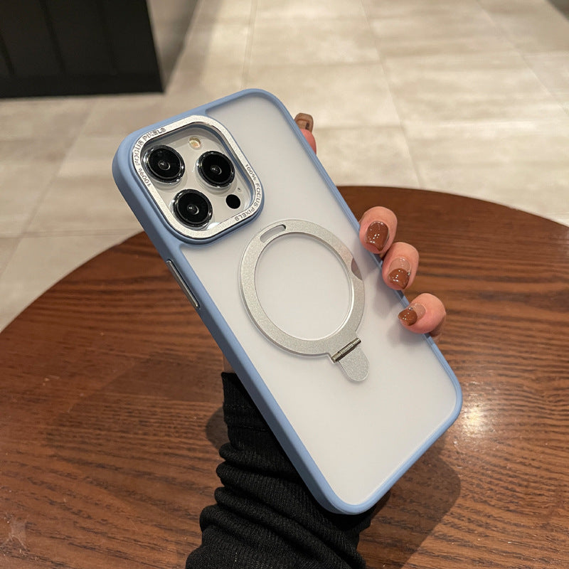 Невидима стойка, матов магнитен калъф за iPhone