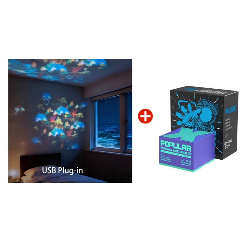 ✨Динамично въртяща се LED лампа за проектори
