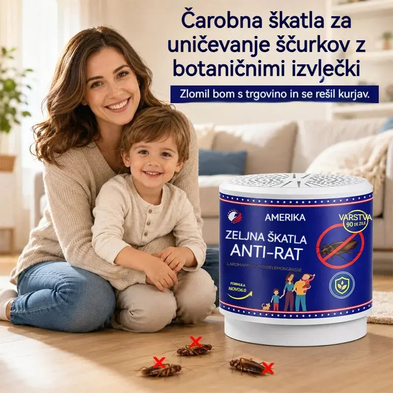 👍【2 kosa】Čarobna škatla za uničevanje ščurkov z botaničnimi izvlečki - ekološki repelent brez strupenih snovi za dom in restavracije, dolgotrajna učinkovitost-SI