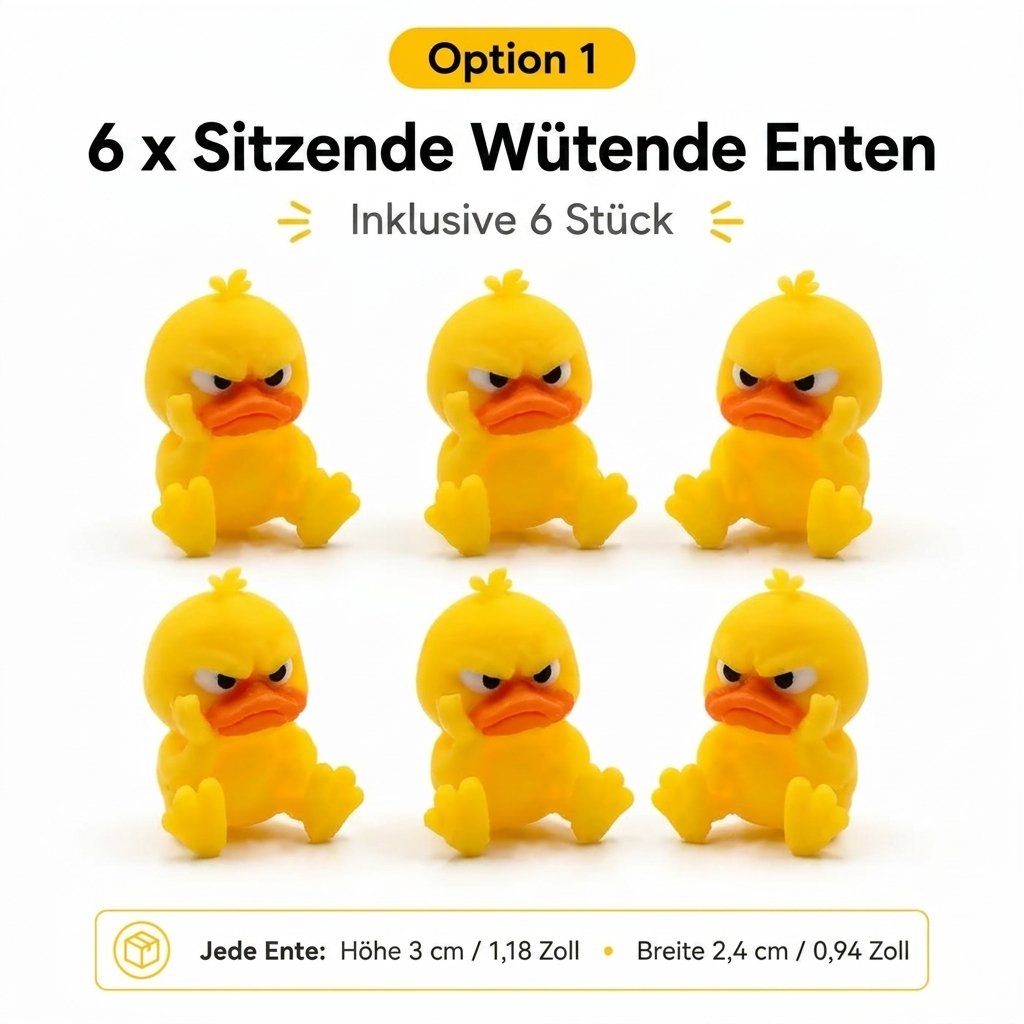 😠 „Angry Duck“ stalo figūrėlė – suteikite savo stalui žaismingumo! 🐥-LT