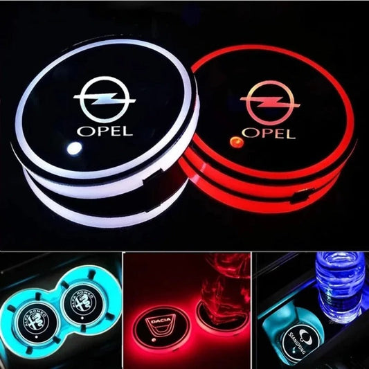 2 posavasos LED para coche-ES