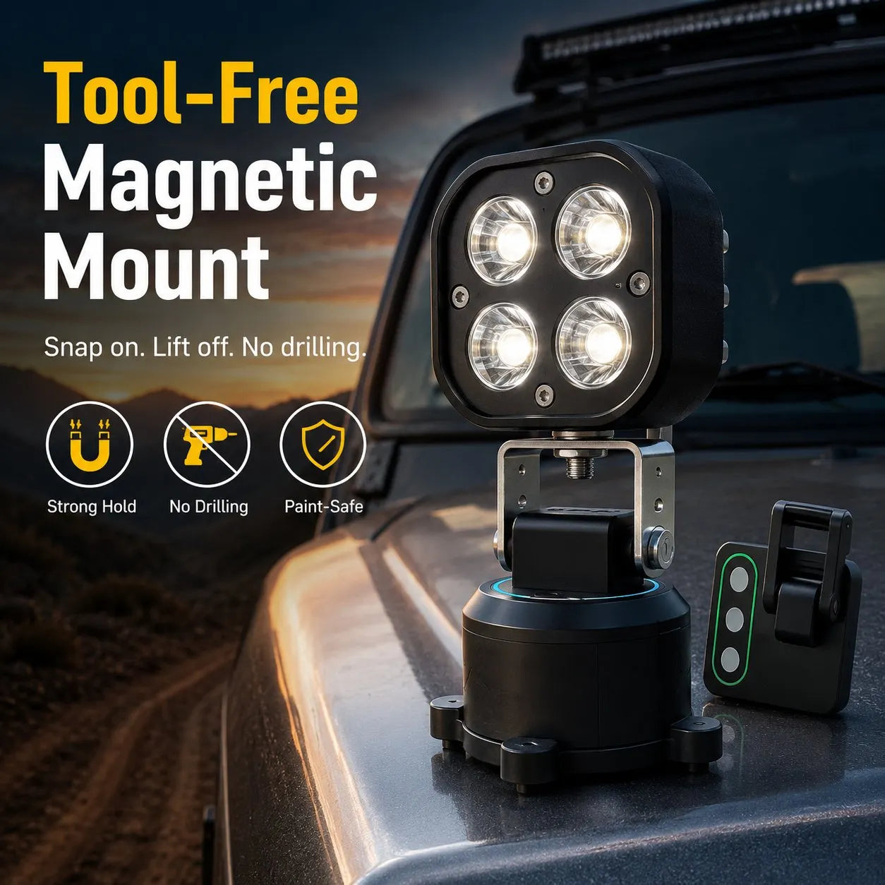 🏕️ Daugiakryptis magnetinis LED kapsulinis šviestuvas-LT