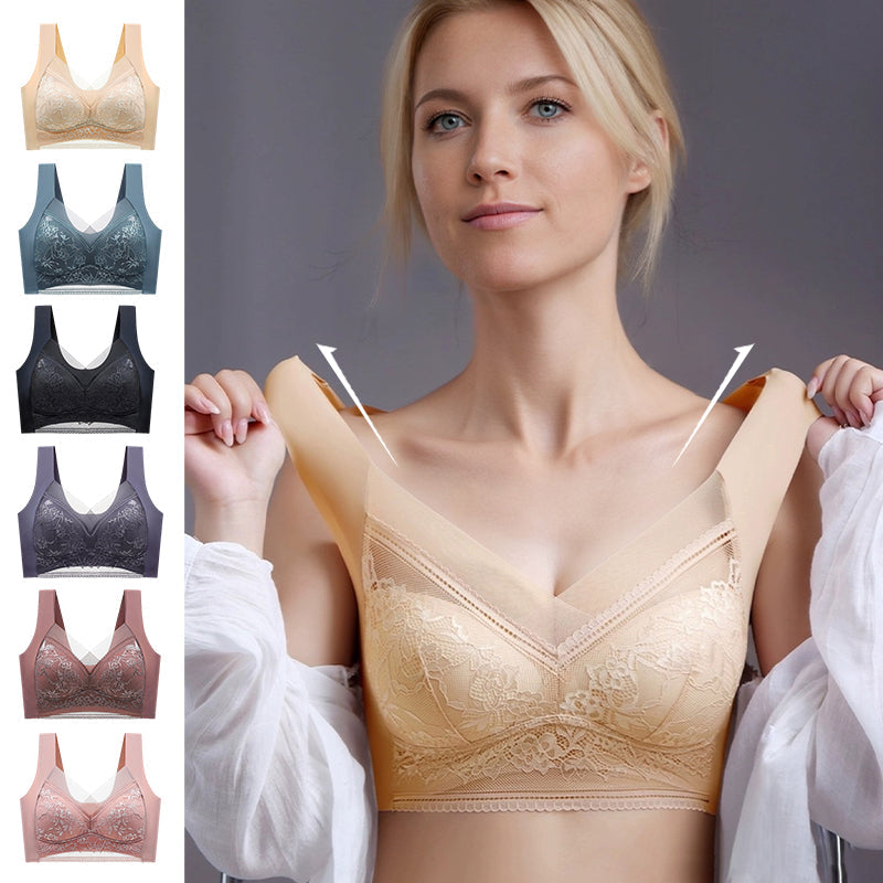 👙Sujetador de encaje de mujer súper cómodo y suave sin aro de acero【✨1 + 1 gratis】-ES