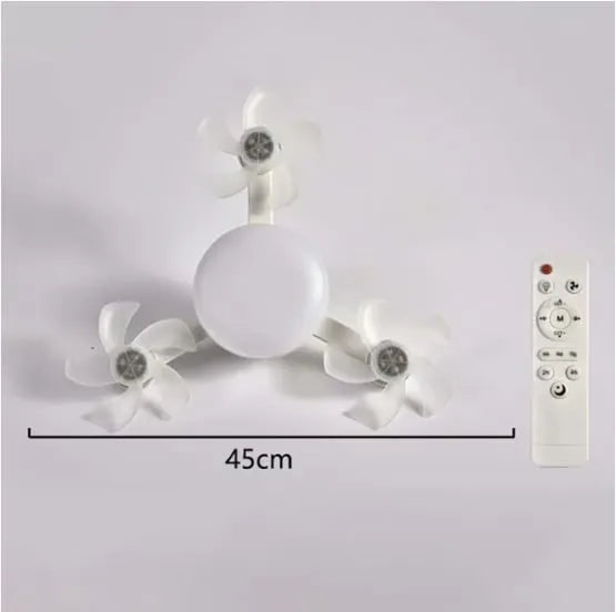 Moderna stropna lampa s ventilatorom i E27 navojem (model 2026) - tihi 2-u-1 LED ventilator s daljinskim upravljačem-HR