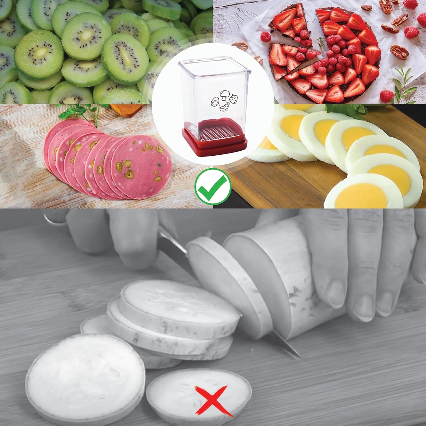 🍓 ✨Krajalnica do kubków – szybko krojąca krajalnica do owoców i warzyw