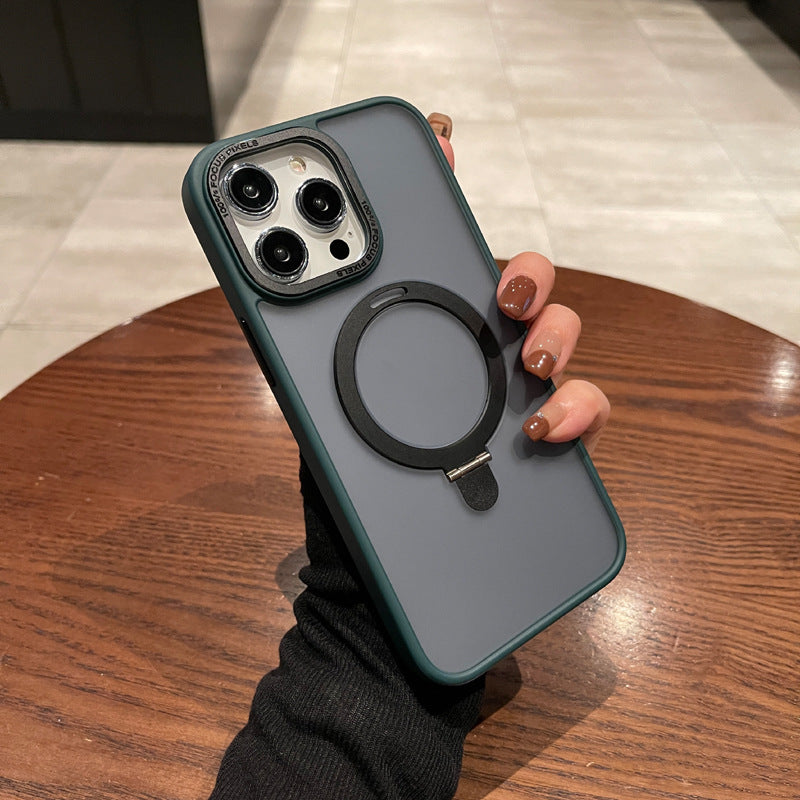 Невидима стойка, матов магнитен калъф за iPhone