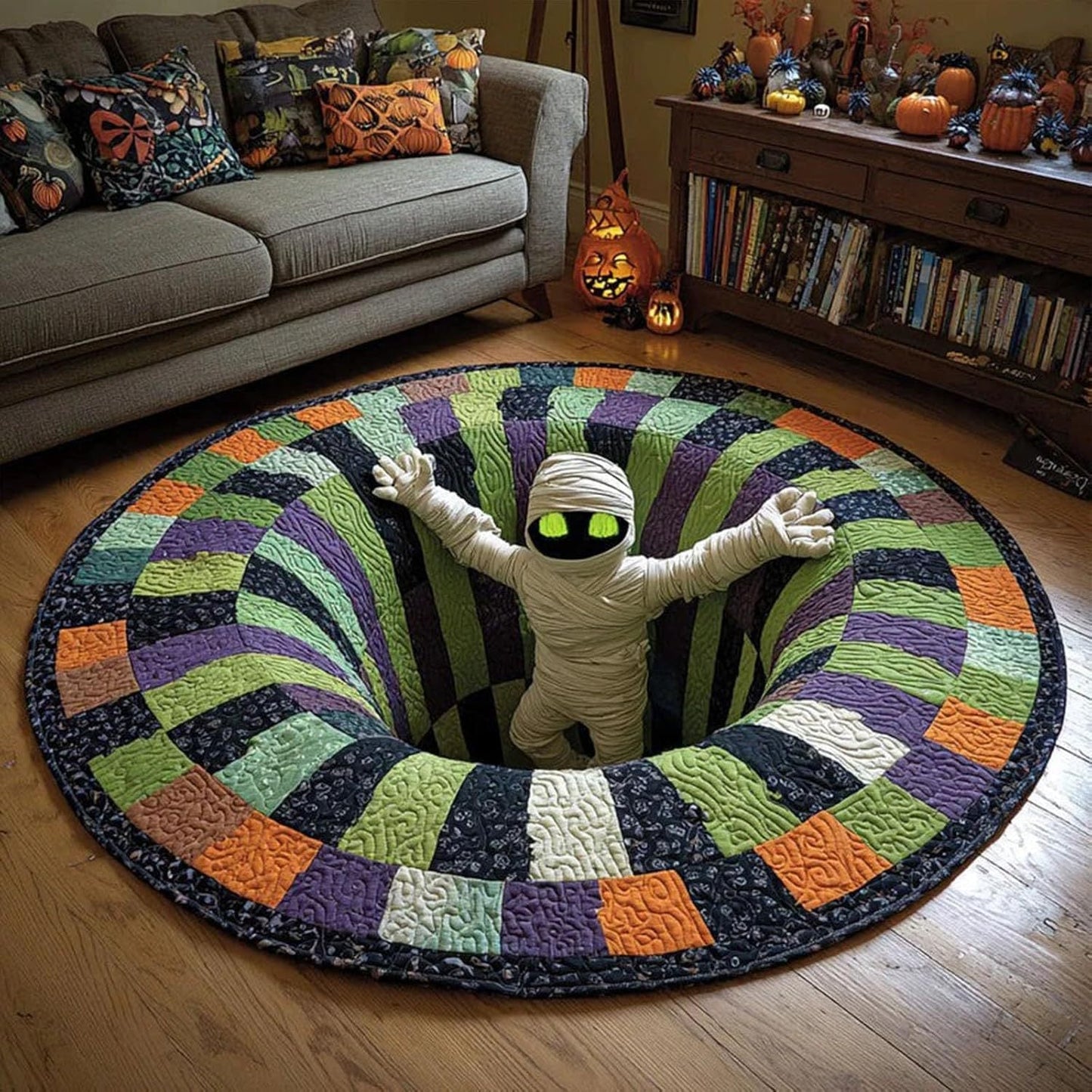 🎃👻 Dywan z iluzją optyczną 3D na Halloween | Realistyczny efekt, maksymalna atmosfera!
