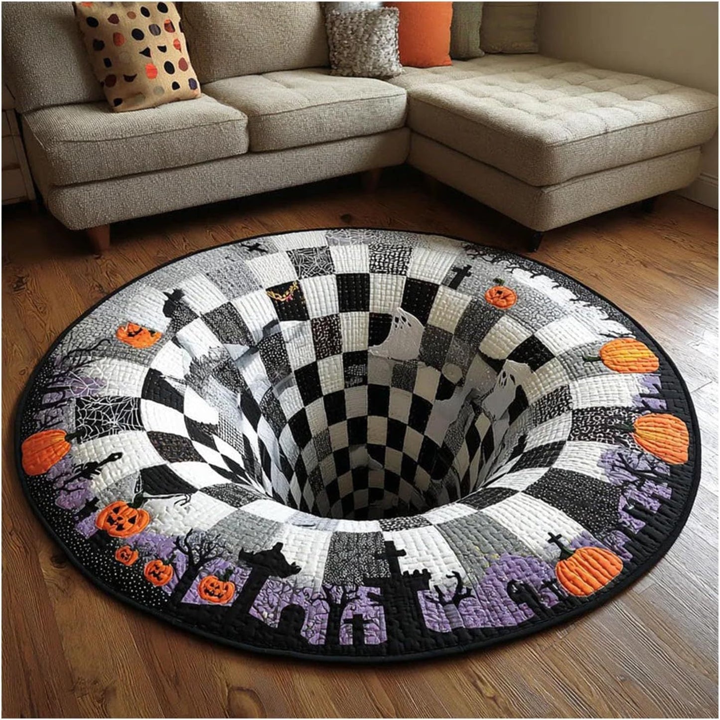 🎃👻 Dywan z iluzją optyczną 3D na Halloween | Realistyczny efekt, maksymalna atmosfera!