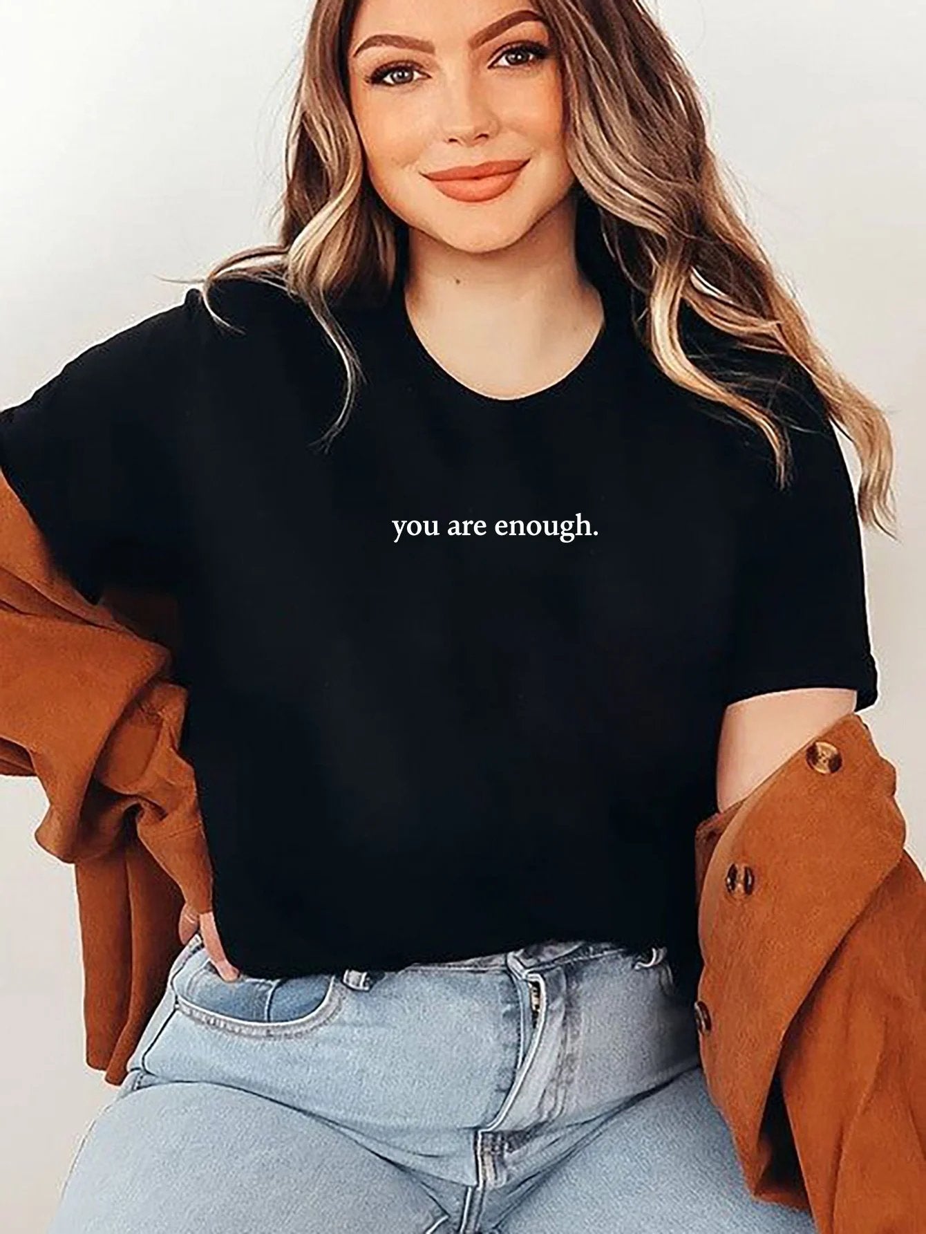 💥Nueva camiseta unisex con el estampado "Dear Person Behind Me" en talla grande a partir de 2025-ES