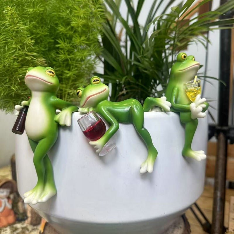 🔥 ГОРЕЩА РАЗПРОДАЖБА 🐸🍷 Висяща саксия за цветя – Жаба