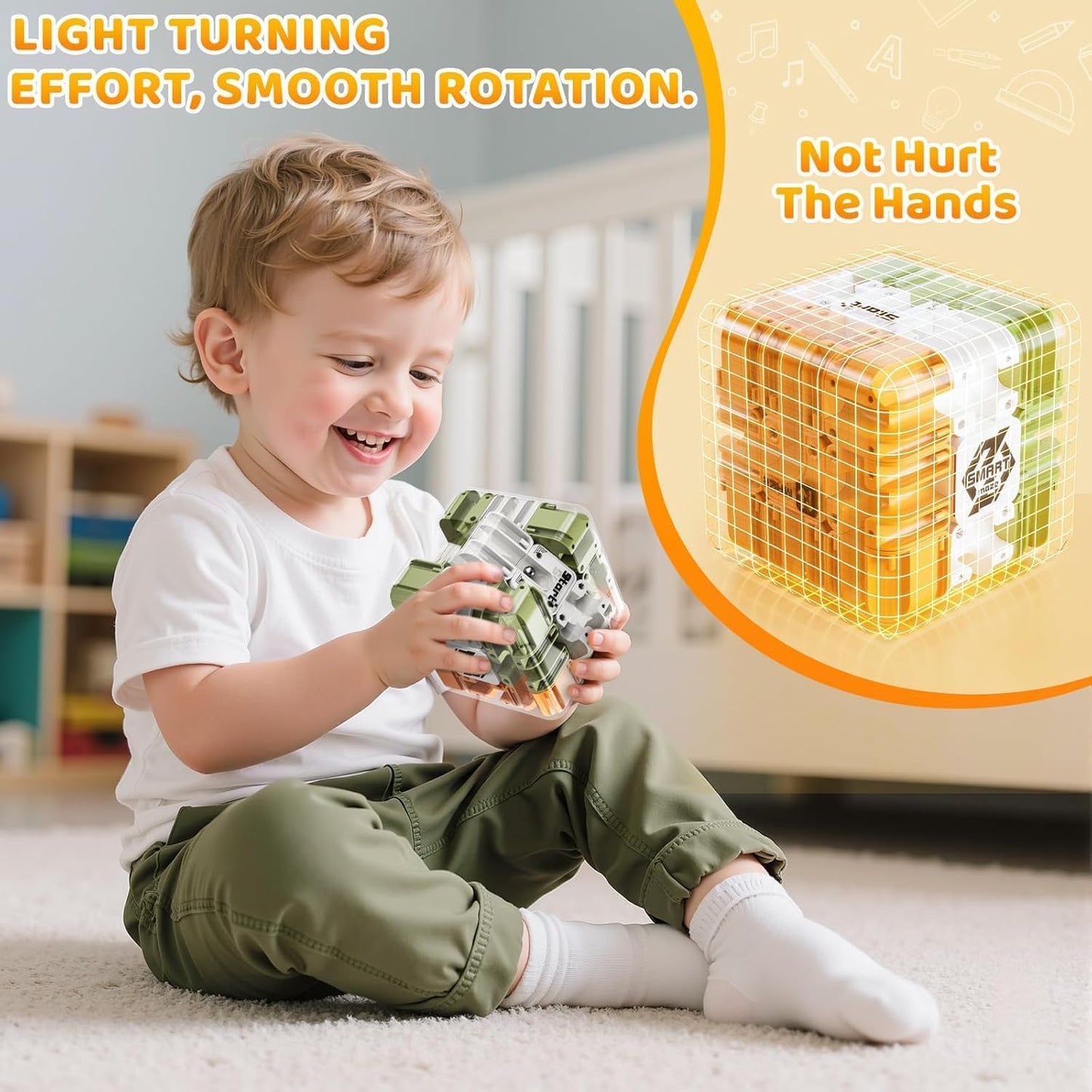 Didelis labirintas 3D dėlionė labirinto kubas 🧩✨ – žavus smegenų lavinimo žaidimas vaikams ir suaugusiems 🧠-LT