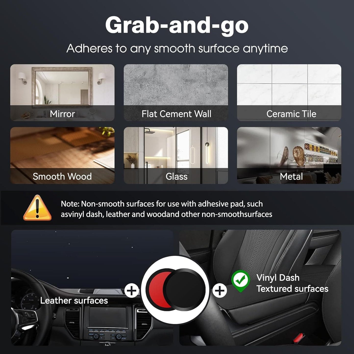 Magnetyczne uchwyty na telefon Woyuosn Vacuum do samochodu