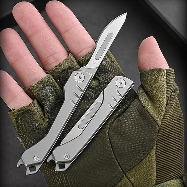 Navaja universal plegable con 10 hojas reemplazables-ES