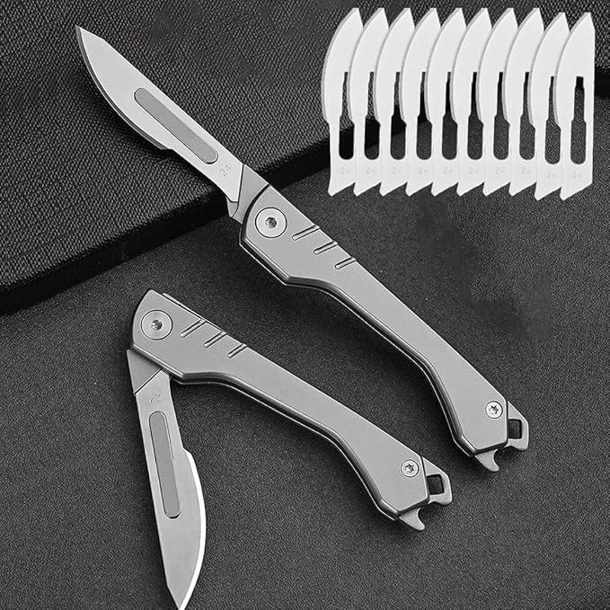 Navaja universal plegable con 10 hojas reemplazables-ES
