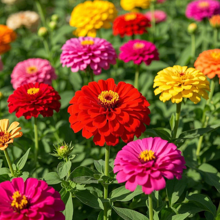🌺Dvojna semena cinije v mešanih barvah