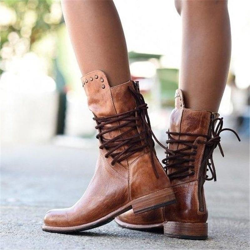Damskie modne buty w jednolitym kolorze