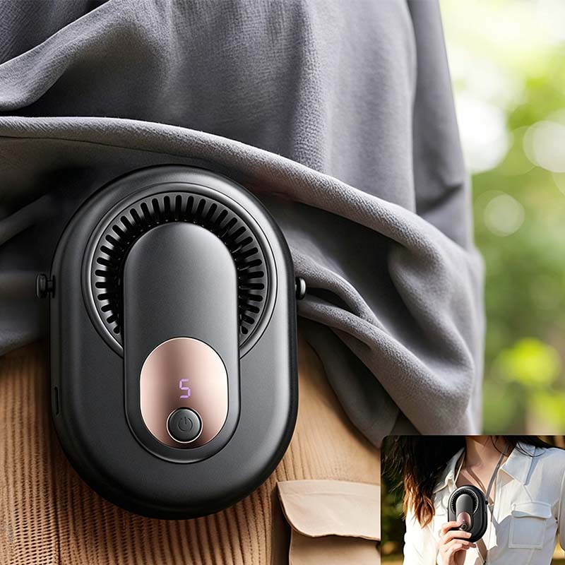 💨Časovno omejen 50 % popust🔋 Prenosni ventilator za pas 4 v 1 s 5 nastavitvami hitrosti in digitalnim LED zaslonom za hlajenje-SI