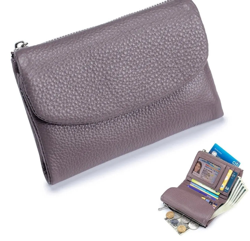 🔥⏰Unisex RFID „Pebble“ piniginė iš natūralios odos🔥-LT