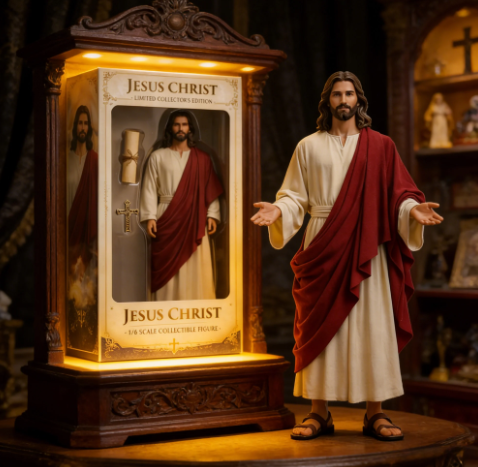 (🎁Paskutinė diena su 50 % nuolaida)🙏✝️Jėzaus Kristaus riboto leidimo kolekcinis paveikslas, 1/6 mastelio-LT
