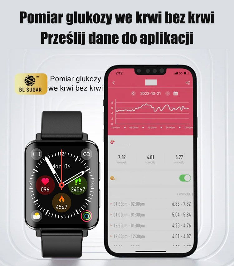Интелигентен часовник за измерване на кръвна захар