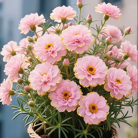 Χρυσή Δαντελένια Πορτουλάκα🌸✨ Υπέροχα διπλά άνθη για αβίαστα καλοκαιρινά χρώματα-GR