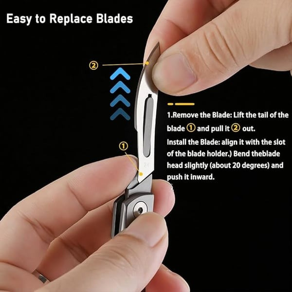 Navaja universal plegable con 10 hojas reemplazables-ES