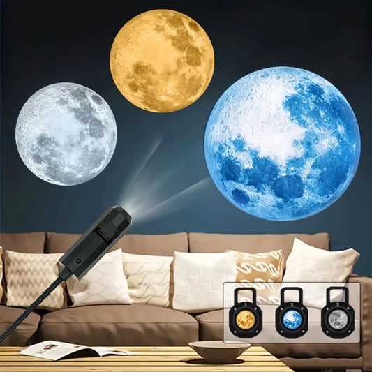 Proyector de luz nocturna USB con galaxia y luna 🥳🥳-ES