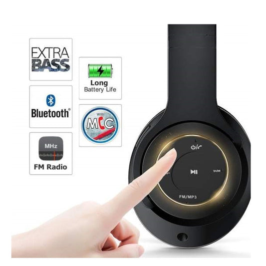 Безжични WiFi слушалки, Extra Bass, Разговори, Радио, Bluetooth