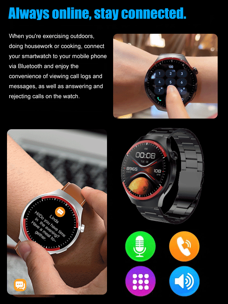 Okrągły ekran smartwatcha do eksploracji kosmosu