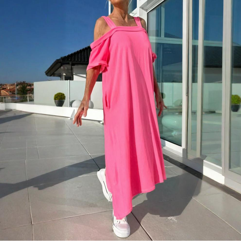 🏖️Specjalne oferty na lato🌴Damska sukienka maxi na co dzień z odkrytymi ramionami