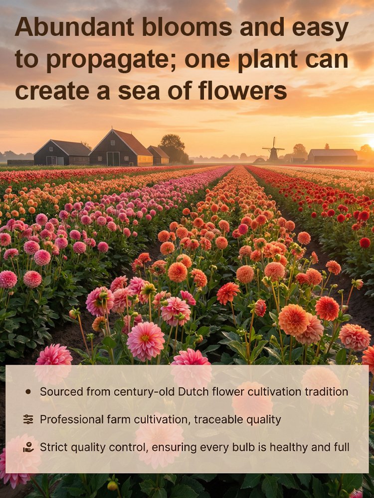 【Base Direct Sales】Four Seasons Blooming Double Dahlia Bulbs-LT