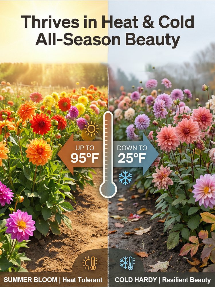 【Base Direct Sales】Four Seasons Blooming Double Dahlia Bulbs-LT