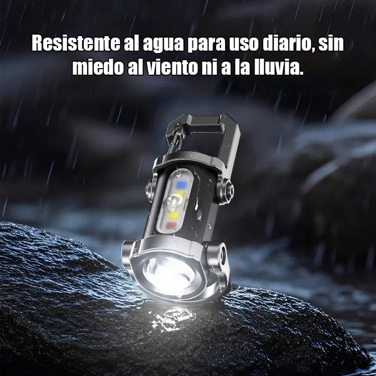 【Tres en uno multifuncional】Linterna de emergencia SOS-ES