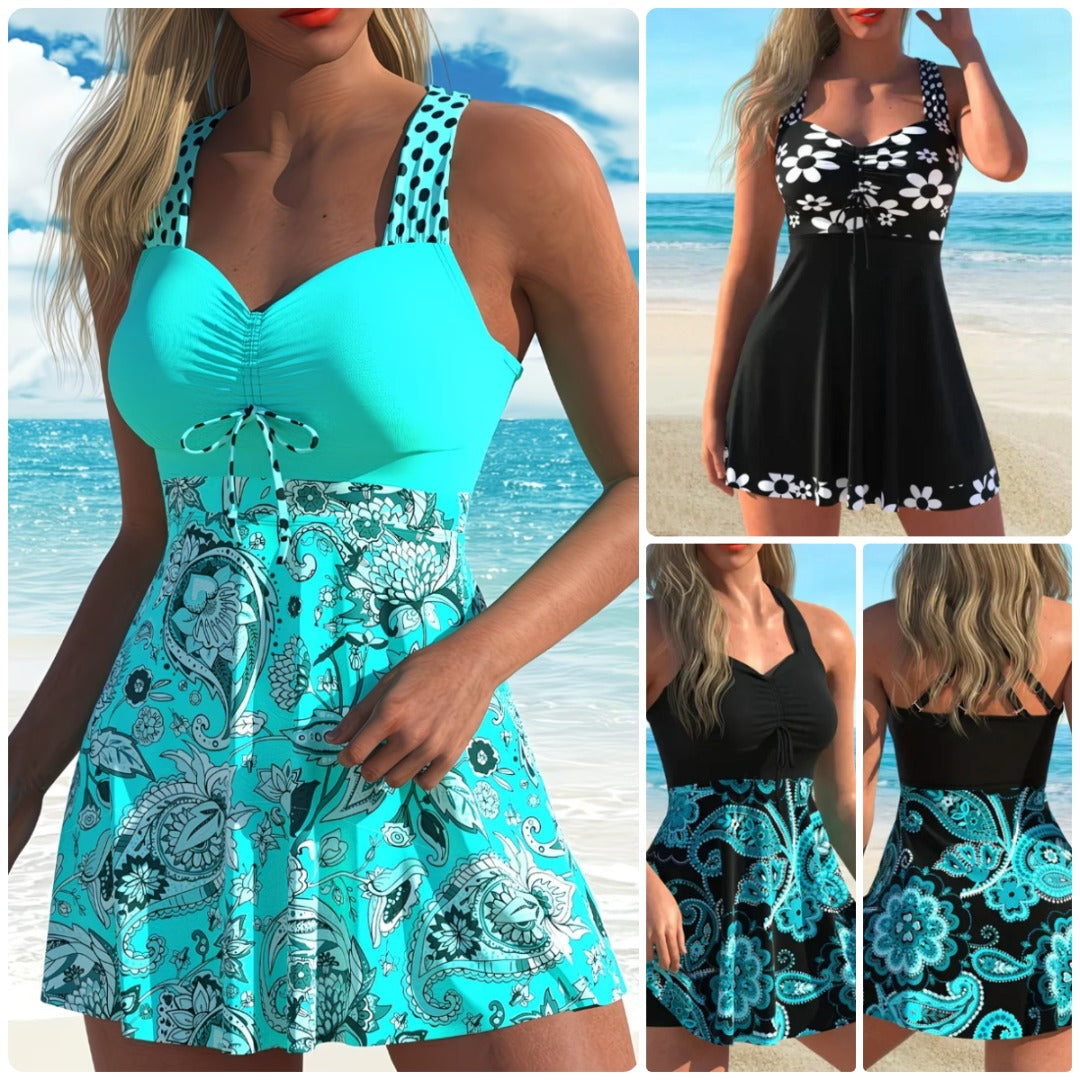 💃【S-5XL】【✨Kupite 1, dobite 1 gratis】🏖️ Komplet kopalk s potiskom, zgornji del in kratke hlače 🌊👙Ločene kopalke-SI