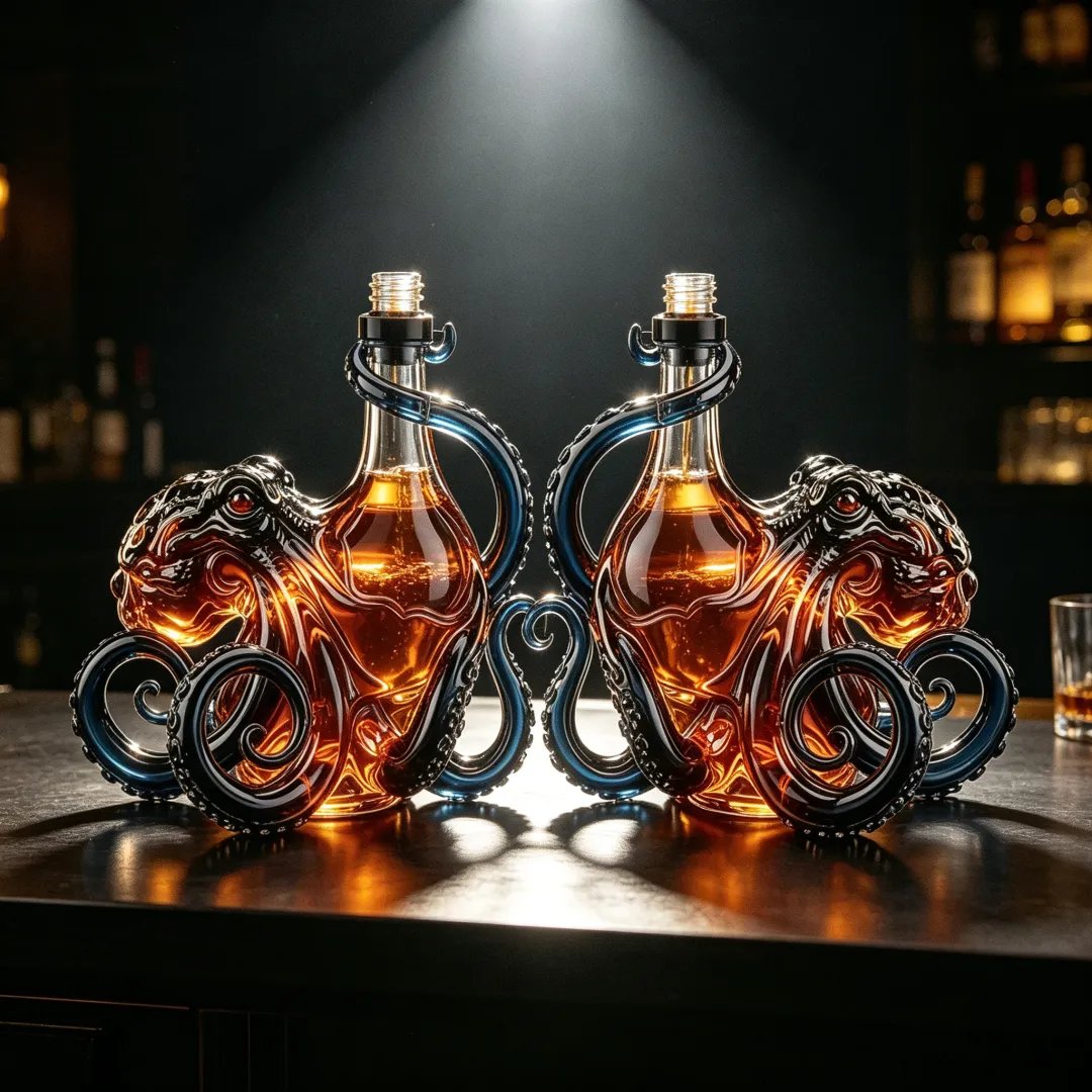 Legendarna izdaja rum 3D steklenice hobotnice-SI