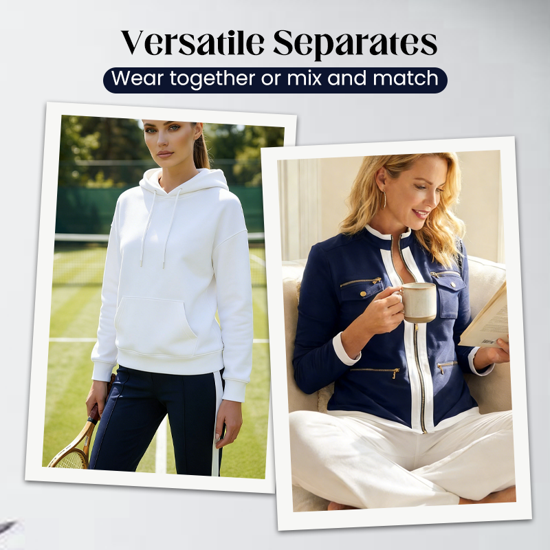 ✨ Sportinis, elegantiškas sportinio kostiumo komplektas moterims – patogus ir stilingas, kiekvienai progai 🌿-LT