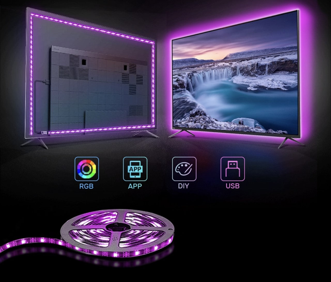 USB LED лента за телевизор