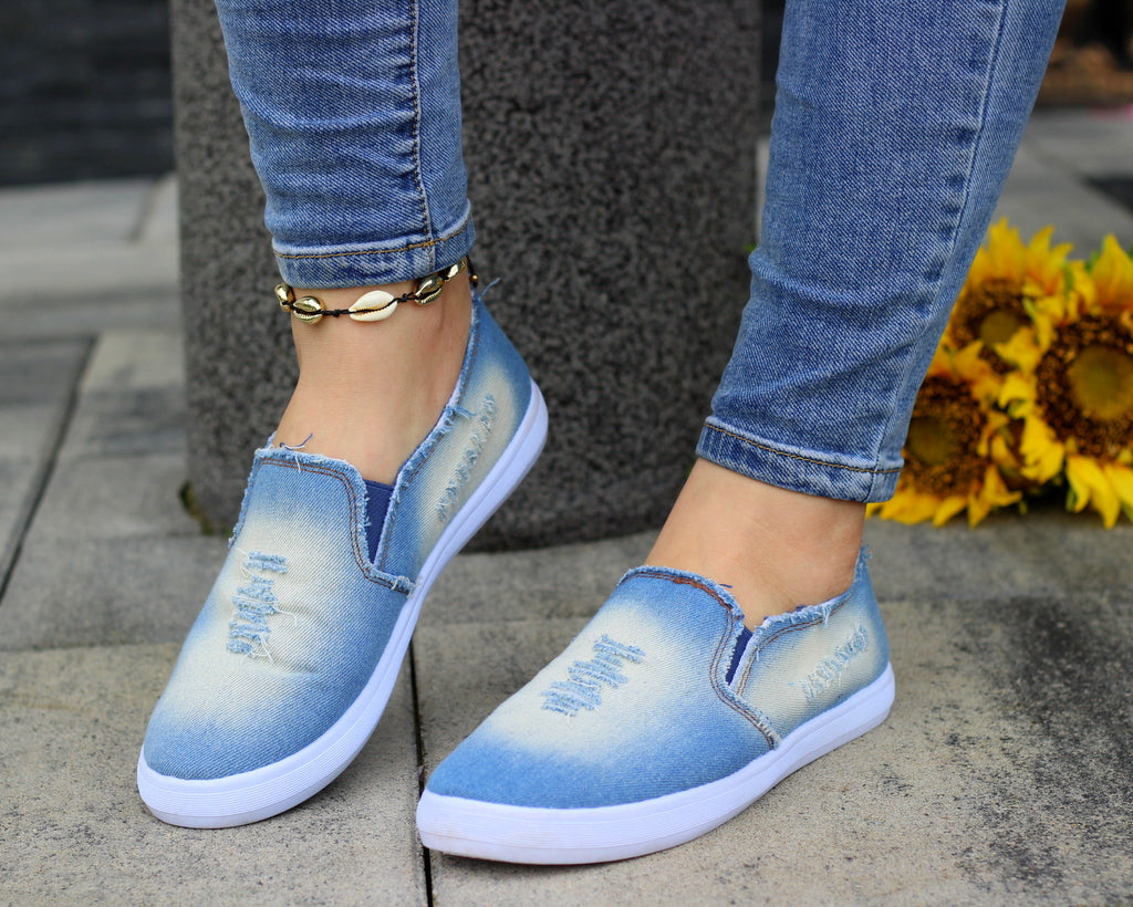 Кецове Slip On Jeans Нахлузващи