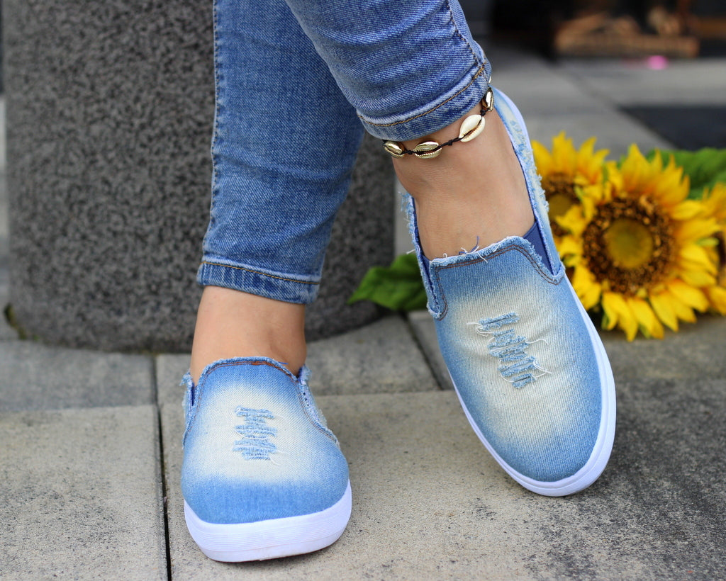 Кецове Slip On Jeans Нахлузващи