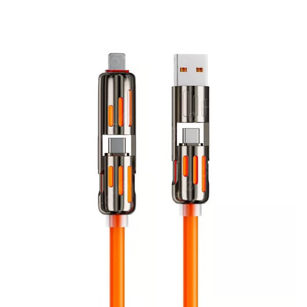 Cable de datos 4 en 1 de 240 W con luces de actividad de colores-ES