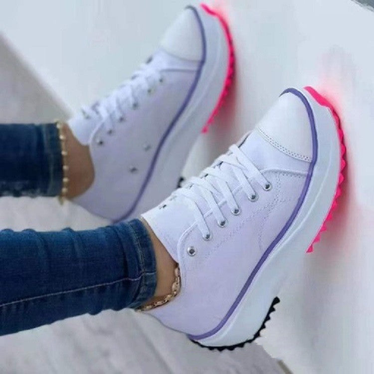 💝Venta limitada 50% de descuento🔥🔥Zapatillas de plataforma con cordones y tacones para mujer-ES
