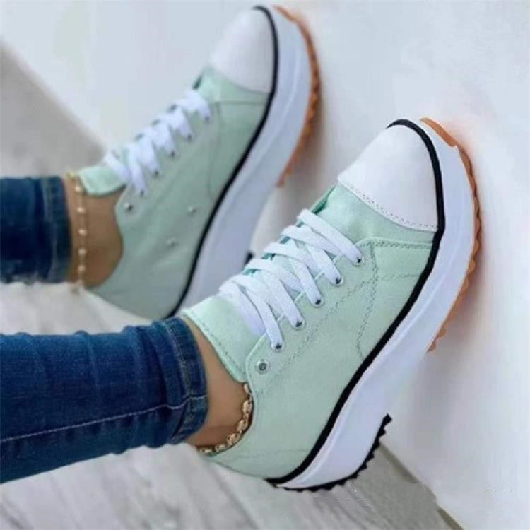 💝Venta limitada 50% de descuento🔥🔥Zapatillas de plataforma con cordones y tacones para mujer-ES