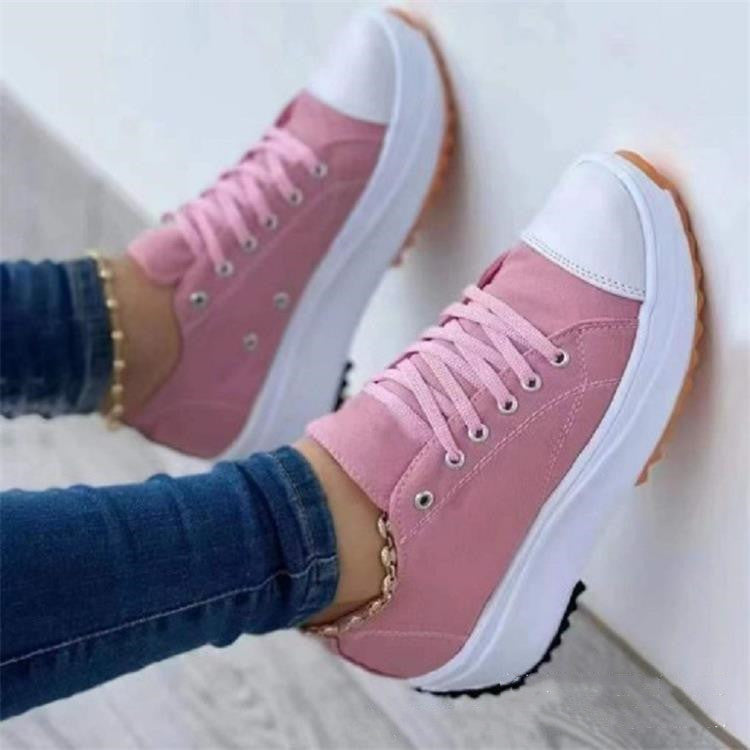 💝Venta limitada 50% de descuento🔥🔥Zapatillas de plataforma con cordones y tacones para mujer-ES