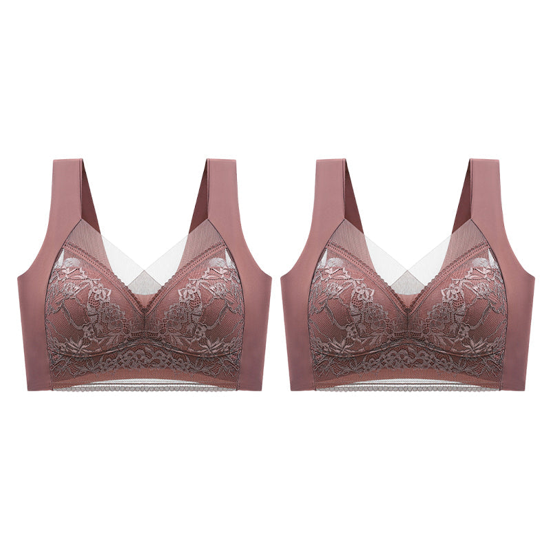 👙Sujetador de encaje de mujer súper cómodo y suave sin aro de acero【✨1 + 1 gratis】-ES