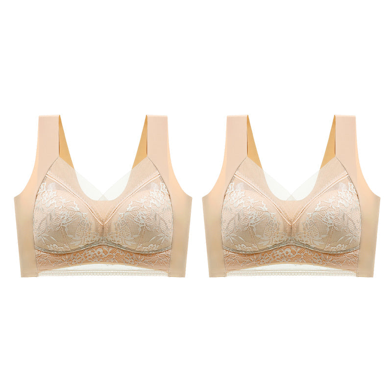 👙Sujetador de encaje de mujer súper cómodo y suave sin aro de acero【✨1 + 1 gratis】-ES