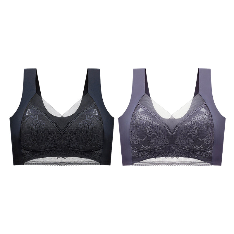 👙Sujetador de encaje de mujer súper cómodo y suave sin aro de acero【✨1 + 1 gratis】-ES