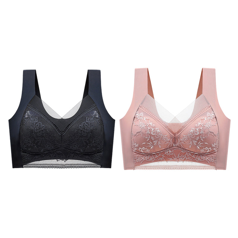 👙Sujetador de encaje de mujer súper cómodo y suave sin aro de acero【✨1 + 1 gratis】-ES